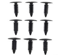 babominimer 100Pcs 8mm Car Bumper Clips Plastic Rivet Push Pin Fasteners Retainer Set, Black Auto Trim Panel Shield Moulding Fixings, Compatible with for 388577S