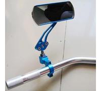 babominimer 10mm Thread Motorcycle Handlebar Rearview Mirror Clamp Bracket, Aluminum Alloy Mount for 7/8 Inch 22mm for Bars, Fits Stud Mount Mirrors, Rust Resistant for Easy(Blue)