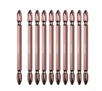 babominimer 10pc Magnetic PH2 Double Head Screwdriver Bits Set, 100mm Chrome Vanadium Alloy Steel, 1/4 Inch Hex Shank, Compatible with Electric and Pneumatic Screwdrivers