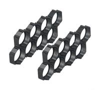 babominimer 10pcs 21700 Lithium Battery Holder Stand with Misalignment- Fixed Brackets, Flat Head Assembly Frames in Black ABS PC Plastic, Compatible with DIY Power T(10PCS 1x4)