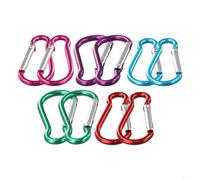 babominimer 10PCS Aluminium Alloy Climbing Carabiners Set, Lightweight Safety Buckle Hooks for Camping, Hiking, Trekking, Backpacking and Outdoor Activities, Clip