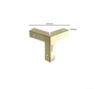babominimer 10pcs Antique Bronze Metal Box Corner Protectors with Screws, Vintage Iron Furniture Corner Guards for for Jewelry Boxes, Wine Cases, Wooden Chests and Craft(Yellow)