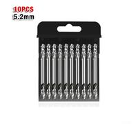 babominimer 10pcs HSS6542 Double Ended Drill Bits Set, 3.2mm 4.2mm 5.2mm Spiral Bits, High Speed Steel for for Precise Drilling in Copper, Cast Iron, Aluminium Alloy and(5.2mm)