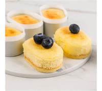 babominimer 10PCS Mini Aluminium Oval Cake Moulds for for Egg Shape Cheesecake, Half-Cooked Dessert and Bread Baking, Lasting Silver Aluminium Alloy Bakeware Set, Easy Release