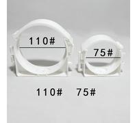 babominimer 10pcs Round Ducting Pipe Bracket Clip Clamp Holder, Long Lasting PE Material, Snap-On Design, Compatible with 75mm and 110mm Duct Tube, Indoor Outdoor Versatile Mo(75 Tube)