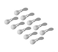 babominimer 10pcs Stainless Steel Propeller Blades for DIY Topwater Lures, Spinner and Casting Spoon Baits, Willow and Round Shapes, Gold and Silver Fishing Tackle(A Silver)