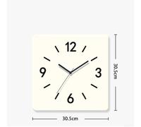 babominimer 12 Inch Square Wall Clock with Silent Quartz Movement and Large Arabic Numerals for Easy Reading in Living Room, Kitchen or Bedroom(Black)