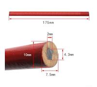 babominimer 12 Pcs 175mm Carpenter Pencils Red Flat Oval Octagonal Anti Rolling HB Black Core Woodworking Marking Tool Set for for Construction Builders Joiners DIY Projects