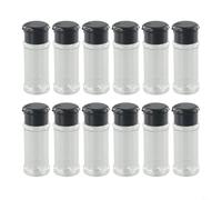 babominimer 12-Piece Kitchen Seasoning Spice Storage Bottles Set Clear Plastic Salt Pepper Containers 100Ml Plastic Spice Jars For Spices Seasoning
