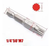 babominimer 12 Point Torx Screwdriver Bit Set 50mm Length with 6.35mm Hex Shank, Magnetic Alloy Steel for for M4-, Single Head Driver Bits Compatible with Electric(M7)