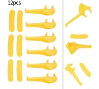 babominimer 12Pcs Nylon Tyre Changer Mount and Demount Head Rim Protectors, Lasting Wheel Rim Guard Accessories for Automotive Tire Changing Equipment, Yellow Plastic Tool