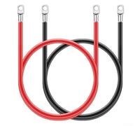 babominimer 12V 2AWG Car Battery Connection Cable 30cm Copper Wire with Terminal Ends, PVC Insulated Heavy Duty Inverter Compatible with for Vehicles, Trucks, Boats, RVs, Trailers,