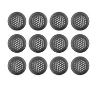 babominimer 12x Round Stainless Steel Ventilation Grilles 35mm Air Vent Louver Hole Covers with Mesh Dustproof Windproof Design for for Cabinets Bathrooms Kitchens Offices and
