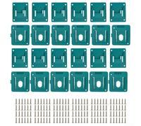 babominimer 18V Battery Wall Mount for BL1860 BL1850 BL1840 BL1830 BL1820 BL1815, Power Tool Storage Rack with Tool Holder, Space Saving ABS Plastic Organizer(12+12 PCS)