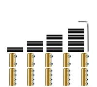 babominimer 2-Hole 4-Hole Terminal Block Connector Kit 60A/80A for Industrial & Home Wiring, Heat Shrink Tube Included, Brass with Stainless Steel, 400V, 1-16mm2 Wire(80A)