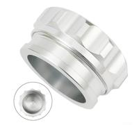 babominimer 2 Inch 50.8mm Aluminium Alloy Weld On Filler Neck and Cap Compatible with for Oil Fuel Water Coolant Tank, Threaded Billet 6061 Aluminum with Clear Anodized Finish and