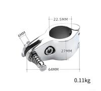 babominimer 2 Pcs 316 Stainless Steel Hinged Jaw Slide for Top Fitting, Marine Rail Mount Hardware for Boat and Yacht Awning with Lock Pin, Erosion Resistant(22mm)