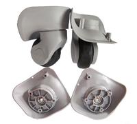 babominimer 2 Pcs Replacement Luggage Wheels for Suitcase - Swivel Spinner Caster Wheels Compatible with Trolley Cases, Bags, and Luggage in Grey/Black, 9 cm (3.5 inch), (C)