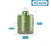 babominimer 20-60mm M10 Serrated Drill Bit Set for for Marble Granite Tile Concrete, Dry Drilling Opener with Brazed Tip, Suitable for for Quartzite Rock Slab(45mm)