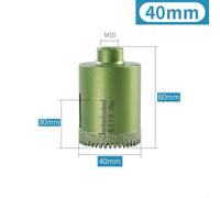 babominimer 20-60mm M10 Serrated Drill Bit Set for for Marble Granite Tile Concrete, Dry Drilling Opener with Brazed Tip, Suitable for for Quartzite Rock Slab(40mm)