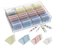 babominimer 200Pcs Heat Shrinkable Tube Kit with Solder For Ring for Waterproof Wire Connection, Sealed Cable Connector Terminals 2:1 Shrink Ratio, PE Material, -55℃ to 105℃, C