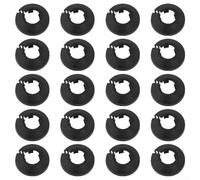 babominimer 20pcs Pipe Hole Covers Decorative Wall Flange for for Concealing Drainage and Gas Pipes, Black PP Material, Easy Install Round Escutcheon Plates for for Home or(for for 12mm)
