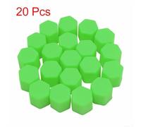 babominimer 20pcs Silicone 21mm Car Wheel Nut Lug Bolt Dust Cover Protector for Hub Screws and Rims, Hexagon Shape Fits All Vehicles with 21mm Diameter Hex Bolt Nuts,(Green)