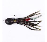 babominimer 21g 11cm Squid Skirt Fishing Lure Silicone Octopus Soft Bait with Assist Hooks for Saltwater Sea Bass Catfish Blackfish Mandarin and Other Fish,(Dark Green)