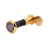 babominimer 220 Degree Door Peephole Viewer with Wide Angle Glass Lens and Metal Housing, Adjustable Threaded Tube for 50-75mm Front Doors, Gold Finish Security