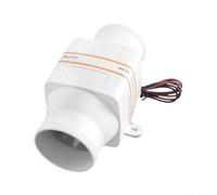 babominimer 24V DC Inline Air Blower 3 Inch Marine Bilge Ventilation Fan with Waterproof Nickel-Plated Motor, UV Resistant White ABS Housing, 128 CFM High Flow Mute Fan