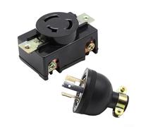 babominimer 2KW Generator Socket 3-Pin 30A AC250V IP44 Locking Design Compatible with 168F 170F Models for Industrial and RV Use