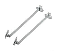 babominimer 2PCS Cabinet Cupboard Door Flap Stay Hinges with Sliding Rail, Silver Iron and Zinc Alloy Drop Lid Supports for Furniture Lift Up or Down Doors,(10inch)