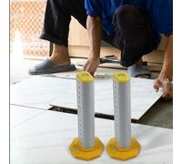 babominimer 2Pcs Dual-Use Equal Height Ruler with High- Scale and Strong Magnetic Base, Long Lasting Aluminum Alloy Measuring Tool for Carpentry, Flooring, Bricklayin(Yellow)