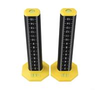 babominimer 2Pcs Dual-Use Equal Height Ruler with High- Scale and Strong Magnetic Base, Long Lasting Aluminum Alloy Measuring Tool for Carpentry, Flooring, Bricklayin(Yellow and Black)