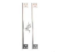 babominimer 2PCS L Shaped Door Latch Guard Plates Stainless Steel Security Reinforcement Striker Plates for for Outswing Doors with Screws, Protects Door Lock and Deadbolt(11in)