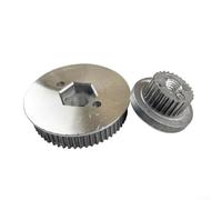 babominimer 2Pcs Outer Threaded Planer Cutter Head Pulley Compatible with 9403 Belt Sander, Metal Replacement Pulley Parts for for Power Tool Repair, Lasting Silver Tone