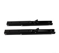 babominimer 2X Black Stainless Steel Folding Brackets for RV, Camper & Caravan - 300x170mm T-Shaped Table Shelf Support with Triangular Design, Space-Saving Wall-Mounted Ex