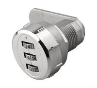 babominimer 3-Digit Combination Cabinet Lock Zinc Alloy Password Coded Lock for for Mailbox Drawer Toolbox School Locker - Keyless Security Lock with Easy Installation and(Silver)