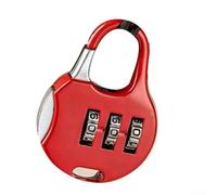 babominimer 3-Digit Combination Padlock Alloy Steel Password Lock for for Suitcase Luggage Travel Security, Anti-Theft Small Lock with Resettable Code, Long Lasting Portable(Red-2PCS)