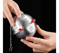 babominimer 304 Stainless Steel Tea Infuser Ball with Chain, Fine Mesh Loose Tea Strainer Filter for Brewing Tea or Herbs, Spice Ball for Seasonings and Cooking,(for XL)