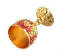 babominimer 30ml Vintage Metal Wine Glass Mini Liquor Goblet Aluminum Alloy Retro Small Drink Cup with Gold European Style for for Home Bar Kitchen Party Dinnerware Decoration(Pumpkin Gold Red)
