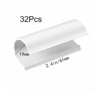 babominimer 32 Pcs White PVC Greenhouse Pipe Clips Set, Lasting Snap Grip Clamps for Tubular Frames, Row Covers, Shed Frames, Bird Netting and Garden Plant Protection,