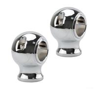 babominimer 32mm Motorcycle Handlebar Riser Clamp, 1.25 Inch Fat Round for CNC Aluminum Billet with Chrome Plating, Vintage Style for All Motorcycles, Usual Front(SIlver)