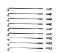 babominimer 36PCS 12G 2.5mm Steel Spokes Set, Heavy Duty 12K Load Wire Replacement for E-Wheels, Multiple Lengths 80mm to 305mm, Silver Cycling Wheel(220mm)