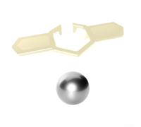 babominimer 38mm Stainless Steel Coffee Cooling Ball for Chilling Coffee, Whiskey, Cocktails and Bourbon, Reusable 304 Steel Beverage Cooler Tool with Hot Embossing(White for + 38mm Silver)