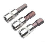 babominimer 3Pcs Hex Head Screwdriver Bit Set 1/4 Inch Drive Socket Tools H3 H4 H5 H6 H7 H8 Chrome Vanadium Steel Hardened Tips for for Inner Hex Fasteners Suitable for for Factory(H6 H7 H8)