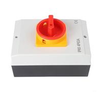 babominimer 4-Pin Disconnect Switch Circuit Breaker, IP65 Waterproof Electrical Isolation Rotary Load Break Switch, ABS Enclosed Main Power Isolator for for Ventilation, Air(63A)