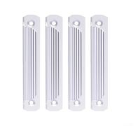 babominimer 4PCS Aluminum Alloy Sliding Door Handles Set for Wardrobe, Balcony, Cabinet and Window Doors, Elegant High-Temperature Painted Finish with Comfortable Grip, E(Silver)