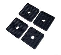 babominimer 4Pcs Rubber Anti Vibration Pads with Screws, Square Shock Absorbing Non Slip Mounts for for Air Conditioner Units and Appliances, Noise Reduction Wear Resistant(Without Screws)