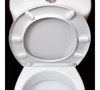 babominimer 4pcs Toilet Seat Buffer Replacement Bumpers White Plastic Pads 5x1.7cm Anti-Slip Height Raising Kit for Most Standard Toilet Seats Compatible with Bathroom Re